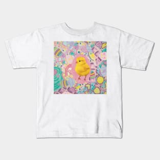 Easter Chick, Fluffy Yellow Baby Chicken Kids T-Shirt